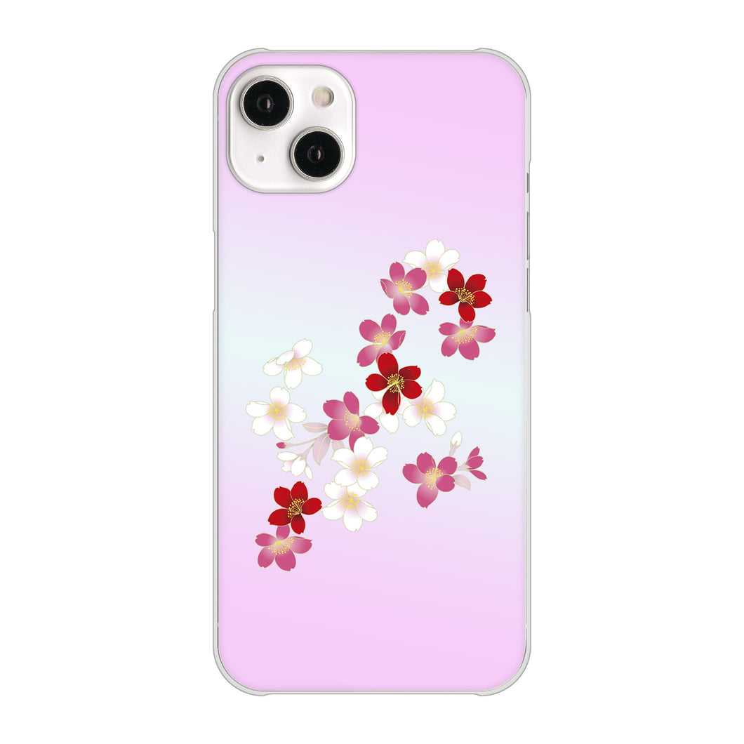 iPhone14 Plus 高画質仕上げ 背面印刷 ハードケース【YJ320 桜 和】