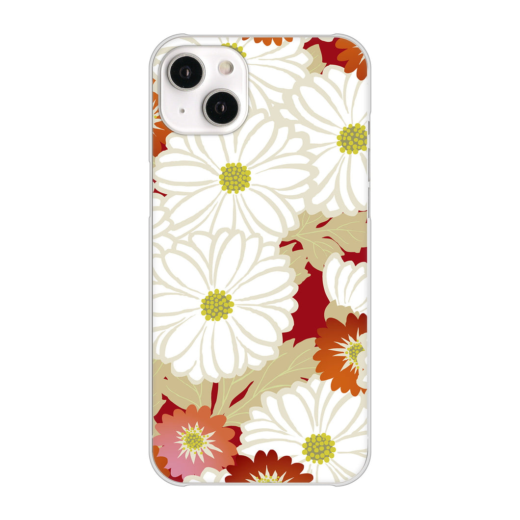 iPhone14 Plus 高画質仕上げ 背面印刷 ハードケース【YJ322 和柄 菊】