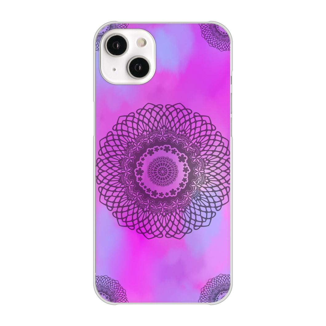 iPhone14 Plus 高画質仕上げ 背面印刷 ハードケース【YJ344 レース】