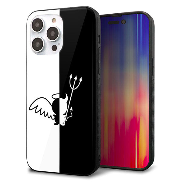 iPhone14 Pro Max 強化ガラス&TPUスマホケース ガラプリ【027 ハーフデビット】