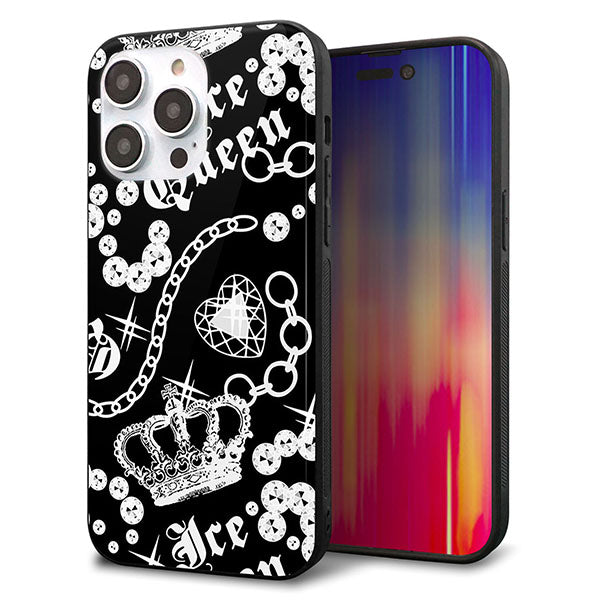 iPhone14 Pro Max 強化ガラス&TPUスマホケース ガラプリ【187 ゴージャス クラウン】