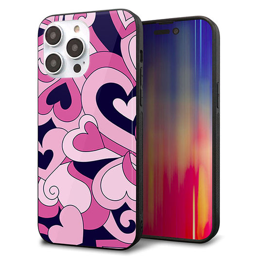 iPhone14 Pro Max 強化ガラス&TPUスマホケース ガラプリ【223 ハートの調べ】