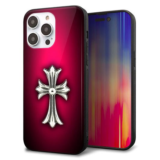 iPhone14 Pro Max 強化ガラス&TPUスマホケース ガラプリ【249 クロスレッド】