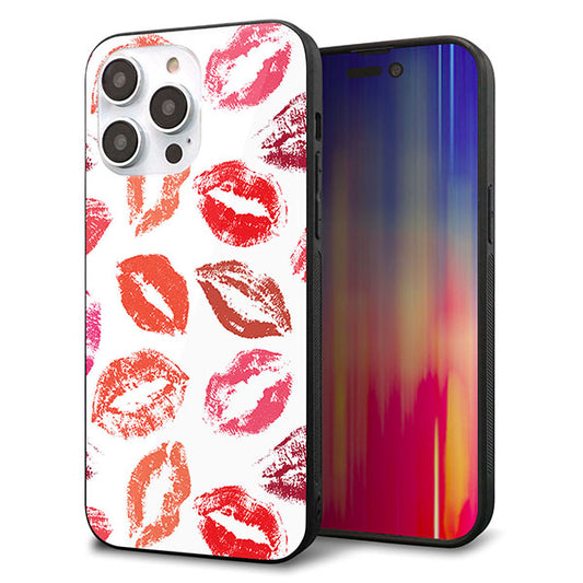 iPhone14 Pro Max 強化ガラス&TPUスマホケース ガラプリ【734 キスkissキス】