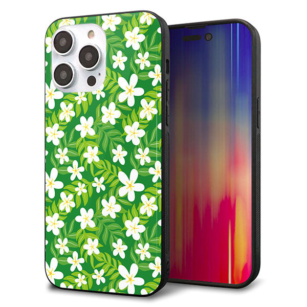iPhone14 Pro Max 強化ガラス&TPUスマホケース ガラプリ【760 ジャスミンの花畑】