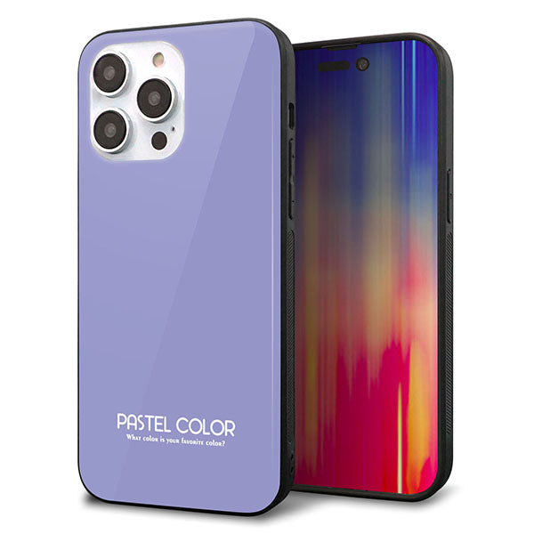 iPhone14 Pro Max 強化ガラス&TPUスマホケース ガラプリ【KM900 パステルカラー(パステルブルー)】