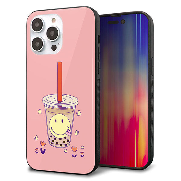 iPhone14 Pro Max 強化ガラス&TPUスマホケース ガラプリ【MA903 タピオカ】