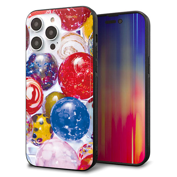 iPhone14 Pro Max 強化ガラス&TPUスマホケース ガラプリ【MA935 ヨーヨー】