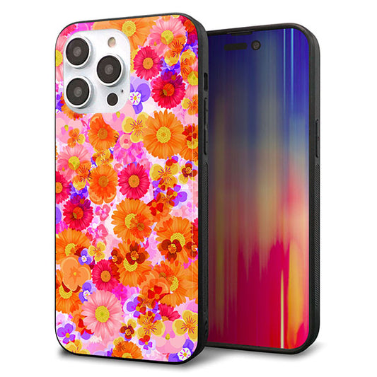 iPhone14 Pro Max 強化ガラス&TPUスマホケース ガラプリ【SC869 リバティプリント フルールドパルファン(ピンク)】