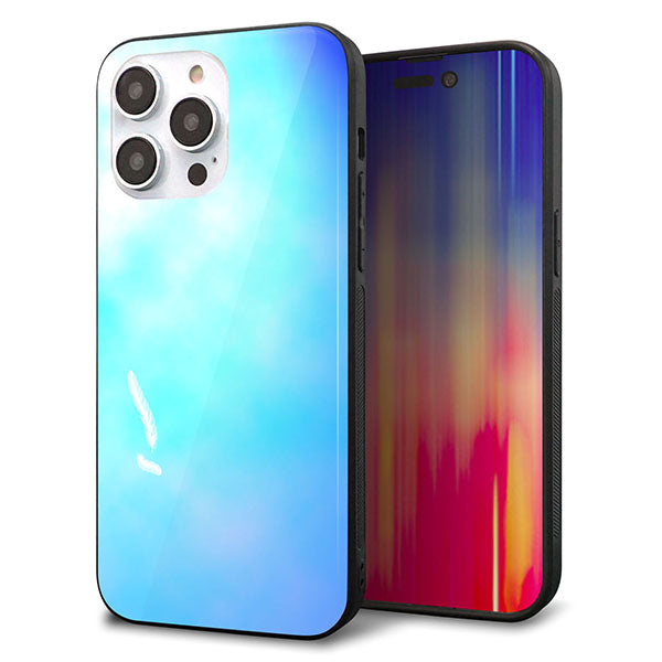 iPhone14 Pro Max 強化ガラス&TPUスマホケース ガラプリ【YJ291 デザイン 光】