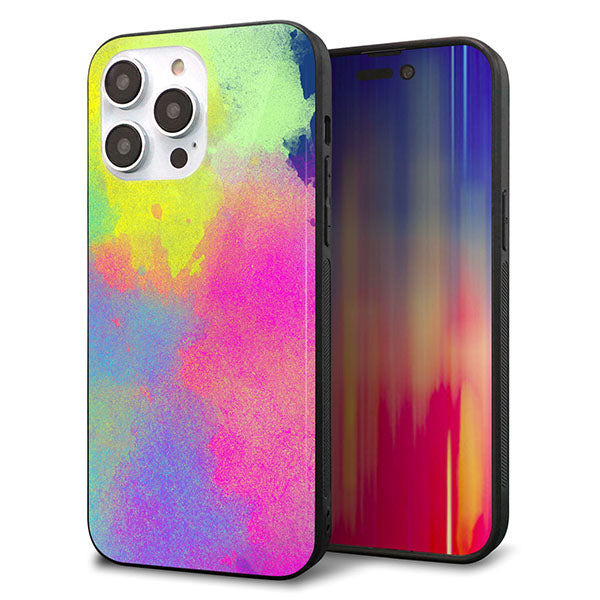 iPhone14 Pro Max 強化ガラス&TPUスマホケース ガラプリ【YJ294 デザイン色彩】