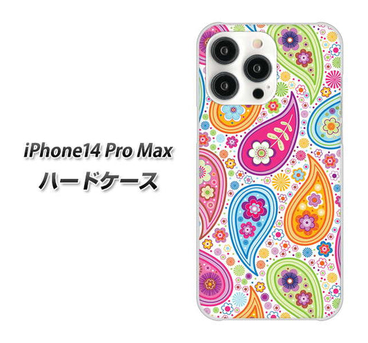 iPhone14 Pro Max 高画質仕上げ 背面印刷 ハードケース【378 カラフルペイズリー】