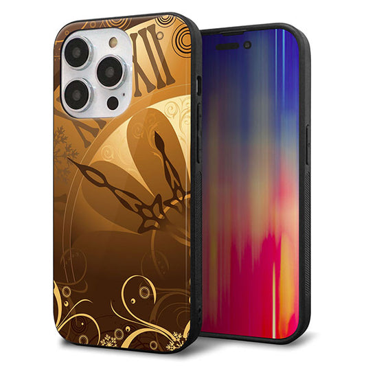 iPhone14 Pro 強化ガラス&TPUスマホケース ガラプリ【185 時を刻む針】