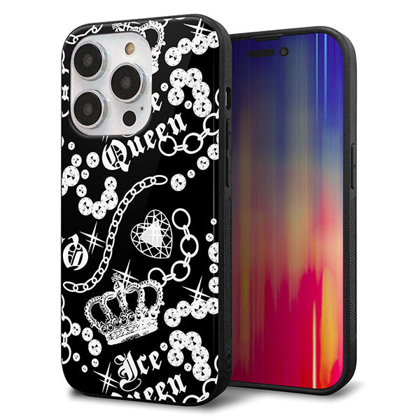 iPhone14 Pro 強化ガラス&TPUスマホケース ガラプリ【187 ゴージャス クラウン】