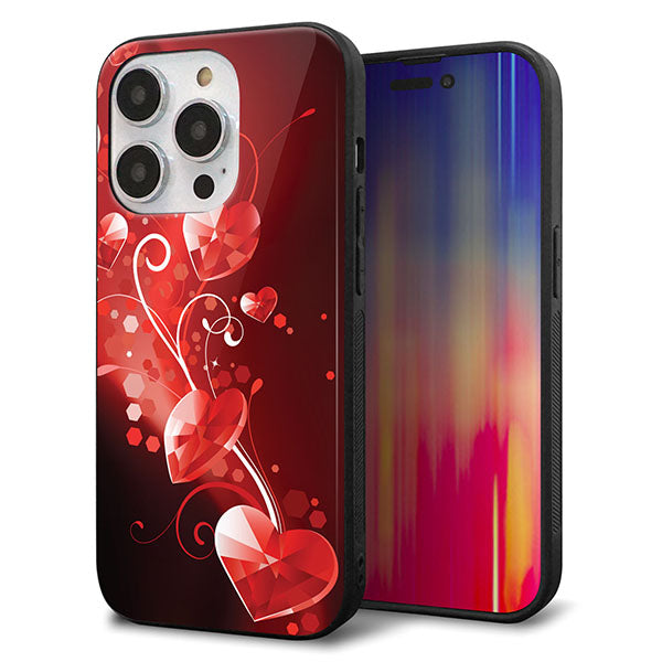 iPhone14 Pro 強化ガラス&TPUスマホケース ガラプリ【385 クリスタルな恋】