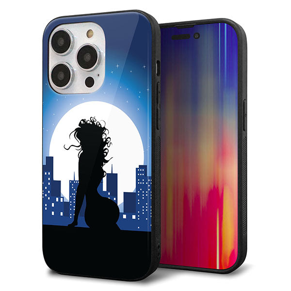 iPhone14 Pro 強化ガラス&TPUスマホケース ガラプリ【482 夜の窓辺】