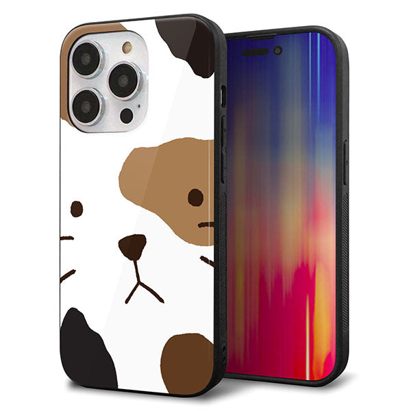 iPhone14 Pro 強化ガラス&TPUスマホケース ガラプリ【IA801 みけ】