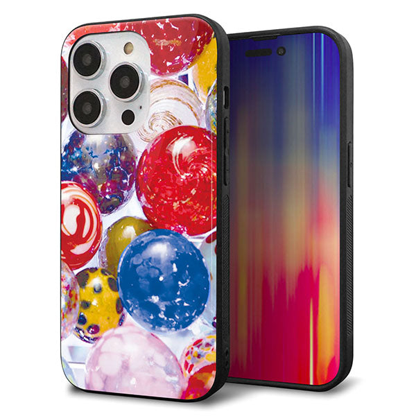 iPhone14 Pro 強化ガラス&TPUスマホケース ガラプリ【MA935 ヨーヨー】