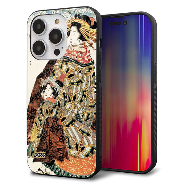 iPhone14 Pro 強化ガラス&TPUスマホケース ガラプリ【MA967 花魁 C】