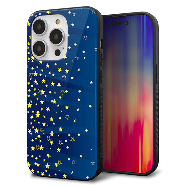 iPhone14 Pro 強化ガラス&TPUスマホケース ガラプリ【VA842 満天の星空】