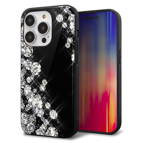 iPhone14 Pro 強化ガラス&TPUスマホケース ガラプリ【VA871 ダイヤモンドフレーム】