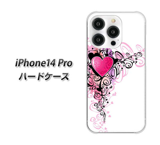 iPhone 14 Pro 007 スタイリッシュハート ハードケース 背面印刷