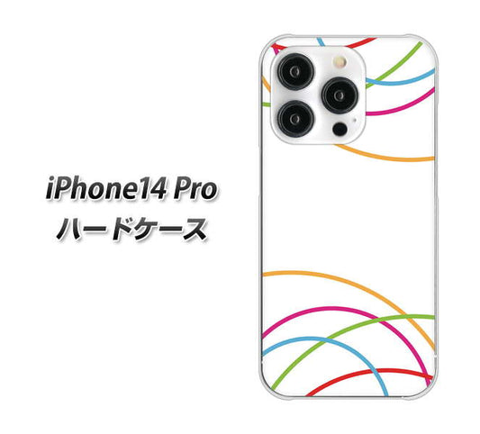 iPhone14 Pro 高画質仕上げ 背面印刷 ハードケース【IB912 重なり合う曲線】