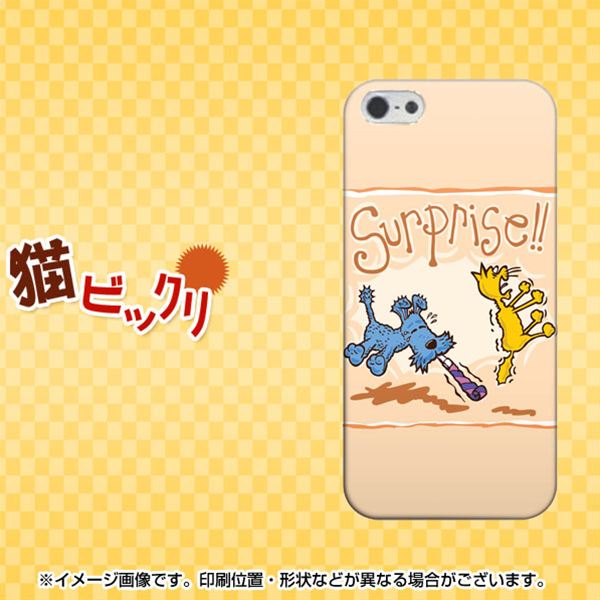 iPhone5/iPhone5s 高画質仕上げ 背面印刷 ハードケース【403 猫ビックリ】