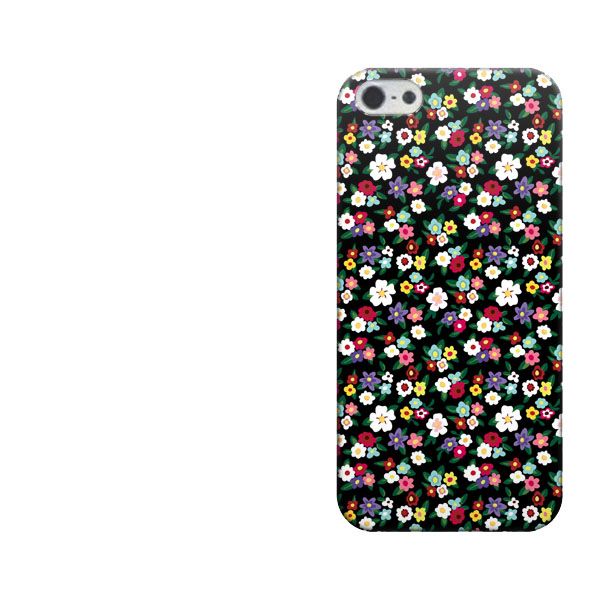 iPhone5/iPhone5s 高画質仕上げ 背面印刷 ハードケース【778 マイクロリバティプリントBK】