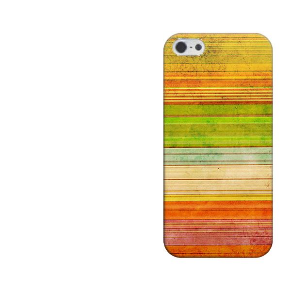 iPhone5/iPhone5s 高画質仕上げ 背面印刷 ハードケース【1324 ビンテージボーダー(色彩)】