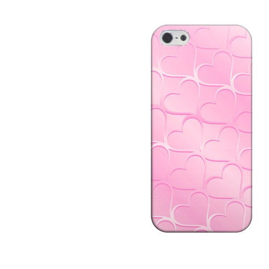 iPhone5/iPhone5s 高画質仕上げ 背面印刷 ハードケース【1342 かくれハート(ピンク)】