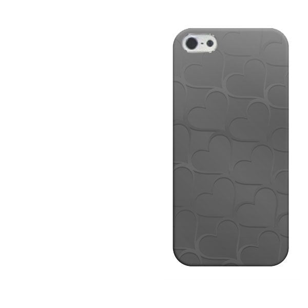 iPhone5/iPhone5s 高画質仕上げ 背面印刷 ハードケース【1346 かくれハート(ダーク)】