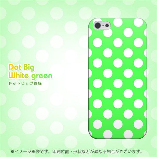 iPhone5/iPhone5s 高画質仕上げ 背面印刷 ハードケース【1356 シンプルビッグ白緑】