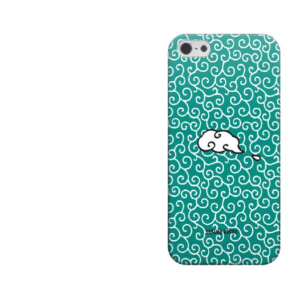 iPhone5/iPhone5s 高画質仕上げ 背面印刷 ハードケース【UB875 唐草模様ぐりーん】