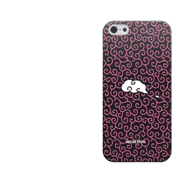 iPhone5/iPhone5s 高画質仕上げ 背面印刷 ハードケース【UB876 唐草模様ぴんく】