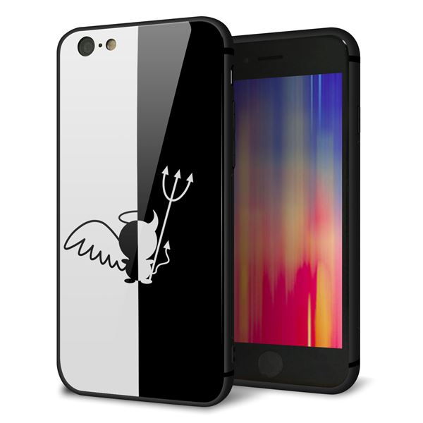 iPhone6 強化ガラス&TPUスマホケース ガラプリ【027 ハーフデビット】