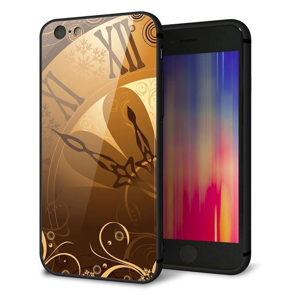 iPhone6 強化ガラス&TPUスマホケース ガラプリ【185 時を刻む針】