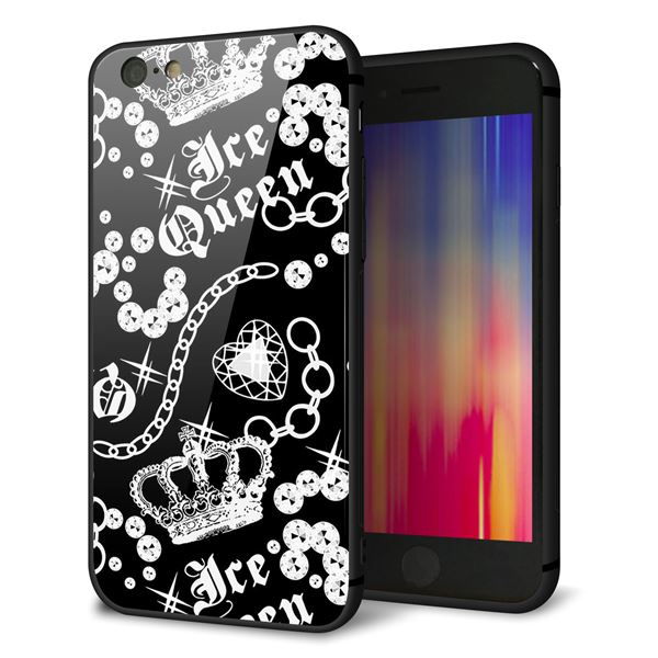 iPhone6 強化ガラス&TPUスマホケース ガラプリ【187 ゴージャス クラウン】