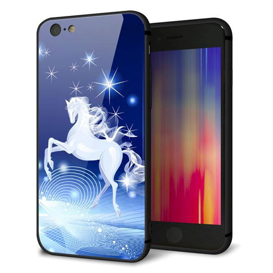 iPhone6 強化ガラス&TPUスマホケース ガラプリ【436 ペガサス】