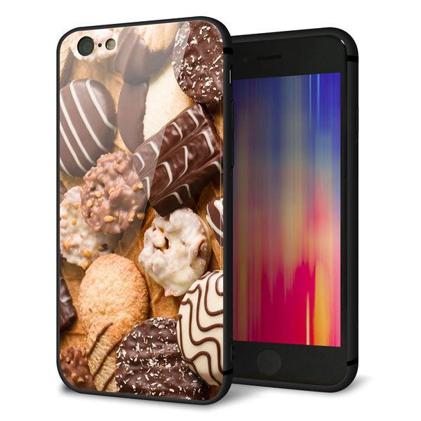 iPhone6 強化ガラス&TPUスマホケース ガラプリ【442 クッキー mix】