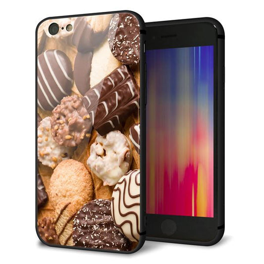 iPhone6 強化ガラス&TPUスマホケース ガラプリ【442 クッキー mix】