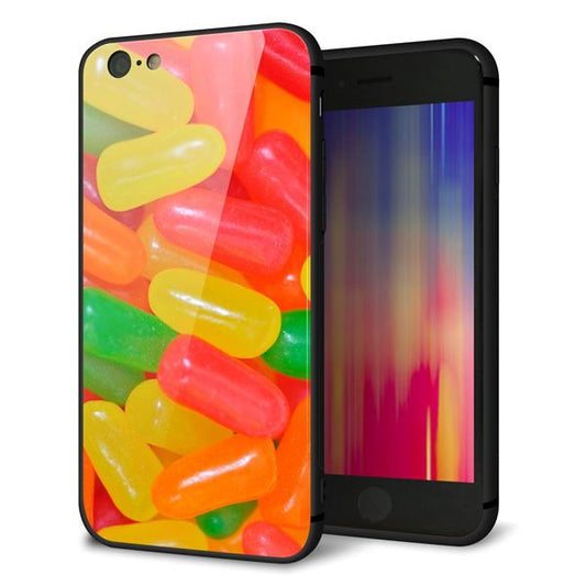 iPhone6 強化ガラス&TPUスマホケース ガラプリ【449 ジェリービーンズ】