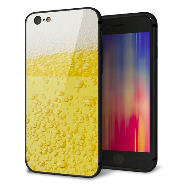 iPhone6 強化ガラス&TPUスマホケース ガラプリ【450 生ビール】