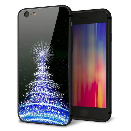 iPhone6 強化ガラス&TPUスマホケース ガラプリ【589 ブルーライトツリー】