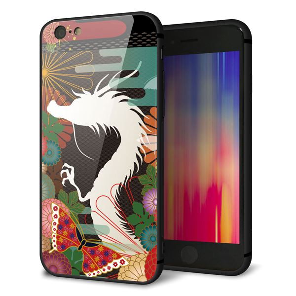 iPhone6 強化ガラス&TPUスマホケース ガラプリ【635 白龍】