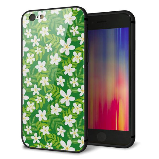 iPhone6 強化ガラス&TPUスマホケース ガラプリ【760 ジャスミンの花畑】