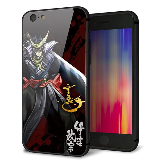 iPhone6 強化ガラス&TPUスマホケース ガラプリ【AB809 伊達政宗 イラストと花押】