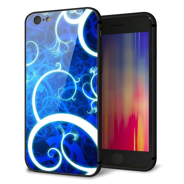iPhone6 強化ガラス&TPUスマホケース ガラプリ【EK850 神秘の草】
