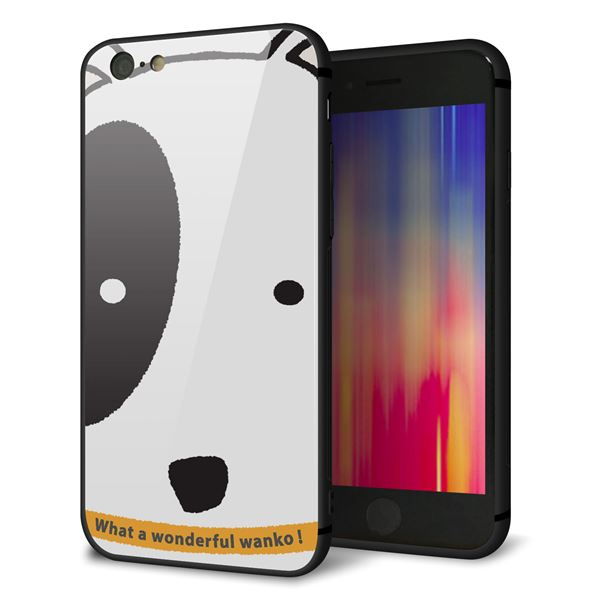 iPhone6 強化ガラス&TPUスマホケース ガラプリ【IA800 わんこ】