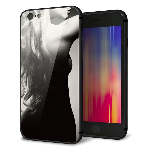 iPhone6 強化ガラス&TPUスマホケース ガラプリ【KM890 バックスタイル】